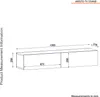 Hängendes TV Lowboard Aristo mit 2 Türen, modernes Design, Produktbild-Vorschau 6