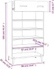 vidaXL Botník bílý 60x35x105 cm Dřevěný materiál Náhled obrázku produktu 8