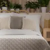 Kissenbezug 40x40 Dekorativer Samt Grau und Beige Produktbild-Vorschau 2