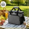 Kühltasche 20L Thermotasche isoliert mit Schultergurt Reise Produktbild-Vorschau 2