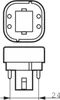 Technical drawing of a light bulb base. Voir les images du produit