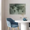 MuchoWow® Poster Weltkarte - Aquarell - Grau 90x60 cm - Produktbild-Vorschau 5