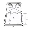 Inspektionsluke 463 x 517 mm Weiß oder Grau, wasserdicht Produktbild-Vorschau 7