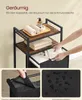 A person is placing laundry into a multi-tiered storage unit. Produktbild-Vorschau