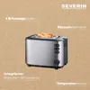 SEVERIN AT 2514 Tostapane a 2 fette 850W in acciaio inox Anteprima dell’immagine prodotto 9