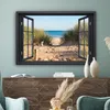 Leinwand Bilder 120x80 cm - Fensterblick - Meer - Sand - Produktbild-Vorschau 4