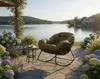 Lesli Living Schaukelsessel Cozy Olive anthrazit/olivgrün Produktbild-Vorschau 8