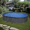 Piscine hors sol ovale en acier gris anthracite - GRE - Voir les images du produit 8