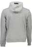 Herren Grauer Kapuzenpullover mit Druck & Kontrastdetails Produktbild-Vorschau 3