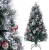 COSTWAY albero di Natale artificiale 180 cm con pigne e Anteprima dell’immagine prodotto 1