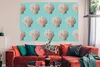 MuchoWow® Poster Muscheln - Muster - Blau 180x120 cm - Produktbild-Vorschau 2