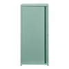 A mint green metal cabinet with a sliding door. Náhled obrázku produktu