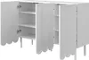 Komoda – 120 x 35 x 80 cm, biała – drzwi z falistym wzorem Podgląd zdjęcia produktu 16