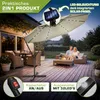 tillvex ombrellone a sbalzo in alluminio marrone LED solare Anteprima dell’immagine prodotto 6