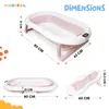 moovkee Babybadewanne Faltbar 80 cm Rosa mit Thermometer Produktbild-Vorschau 5
