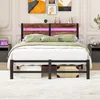 MODFU letto in metallo 120x200 struttura letto con 2 porte Anteprima dell’immagine prodotto 2
