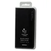 A black Samsung Galaxy S21 Plus smart clear view cover in its packaging. Voir les images du produit