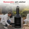 Piec ogrodowy z kominem BBQ Collection 44,5 x 44,5 x 134 cm Podgląd zdjęcia produktu 6