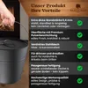 BLACK OAK Ascheeimer FOGO 10L – Schwarz mit Deckel, Produktbild-Vorschau 6