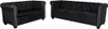 Two black Chesterfield sofas are shown. Produktbild-Vorschau