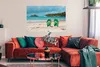 MuchoWow® Poster Strand - Pantoffeln - Grün 120x80 cm - Produktbild-Vorschau 2
