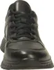 A close-up, front-facing view of a black leather ECCO sneaker against a white background. Podgląd zdjęcia produktu