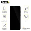 A product image showcasing a smartphone screen protector with various feature callouts. Produktbild-Vorschau
