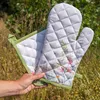 Clayre & Eef WFF44 Ofenhandschuh Weiß Grün 18x30 cm Produktbild-Vorschau 4