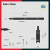 KOTARBAU® Sada 2 okenicových závěsů černá 500 mm křížové Náhled obrázku produktu 3