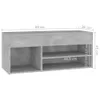 vidaXL Panca per scarpe in cemento grigio 80x30x45 cm Anteprima dell’immagine prodotto 7