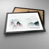 Gerahmtes Poster - Schwarzer Rahmen - Berge Vögel Modern - Produktbild-Vorschau 3
