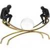 Denker Skulptur mit Kristallkugel,Moderne Dekofigur aus Produktbild-Vorschau 1