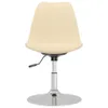 vidaXL Esszimmerstühle 4 Stk. Drehbar Creme Stoff Produktbild-Vorschau 4