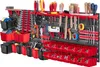 A wall-mounted tool organizer filled with various tools and storage bins. Podgląd zdjęcia produktu