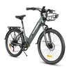A studio shot of a gray electric bicycle against a white background. Podgląd zdjęcia produktu