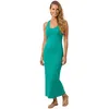 Türkisfarbenes Maxikleid, figurbetontes Sommerkleid mit Produktbild-Vorschau 3