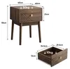 Mid-Century Modern Nussbaum Nachttisch, Schlafzimmer Produktbild-Vorschau 2