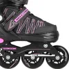 Close-up view of a black and pink inline skate. Anteprima dell’immagine prodotto
