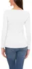 Alkato Damen Langarm Shirt mit O-Ausschnitt, Farbe: Weiß, Produktbild-Vorschau 3