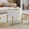 Tavolino Sweiko, tavolino con cassetti con superficie Anteprima dell’immagine prodotto 5