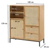 CALICOSY -  Hohe Buffetschrank mit Rattanfronten - L100 x Produktbild-Vorschau 7