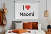 MuchoWow® Wandteppich Wandbehang Ich liebe - Naomi - Produktbild-Vorschau 4