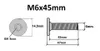 Flachkopfschrauben M6 Möbelschrauben Möbelverbinder 45mm Produktbild-Vorschau 2