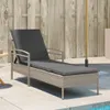 vidaXL Chaise longue avec support gris clair 63x200x81 cm Voir les images du produit 2