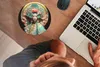 MuchoWow® Mauspad Mousepad Frau - Blumen - Rosa - Porträt - Produktbild-Vorschau 3