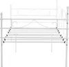 A white metal bed frame shown from the side against a white background. Náhled obrázku produktu
