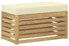 vidaXL Panca/sgabello da esterno in legno massello di Anteprima dell’immagine prodotto 1