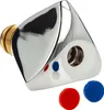 A chrome-plated faucet handle part with a brass threaded connection, shown against a white background. Produktbild-Vorschau