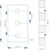 Nutenstein | Gewindeplatte 50x16x3mm mit 3xM4 Gewinde | Produktbild-Vorschau 3