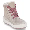 A single beige winter boot with pink laces is shown against a white background. Produktbild-Vorschau